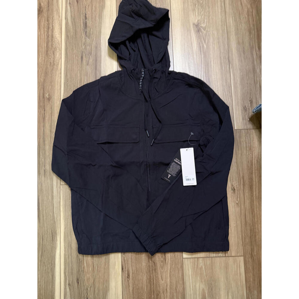 NWT! YOGALICIOUS Trekki Vibrant Move Hooded Jacket Black Size XS
